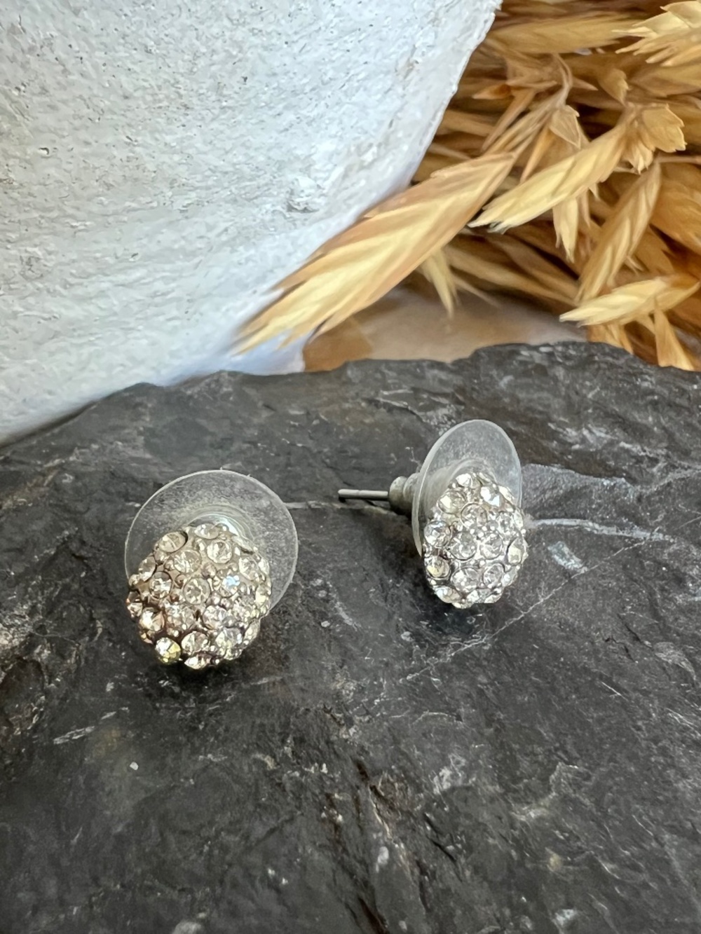 Disco Ball Diamond Stud Earrings